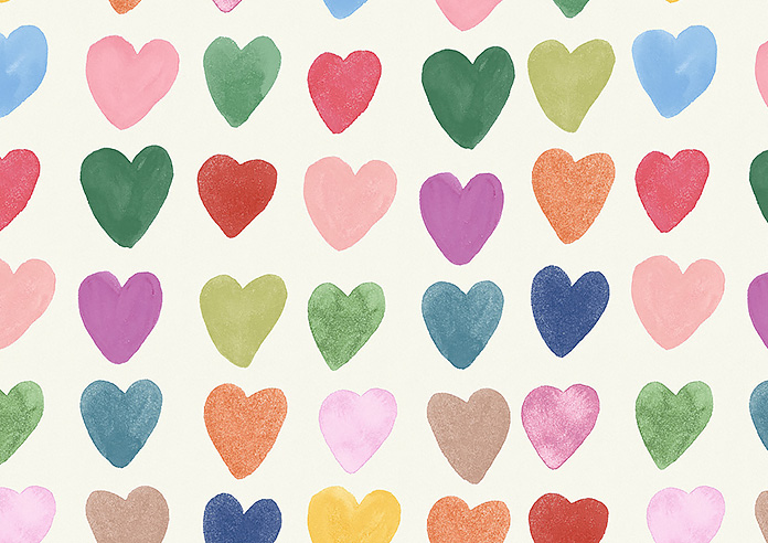 Wee Blue Bell Love Hearts, Multi - Roman Blind - Image 7